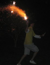 Nick with Fireworks